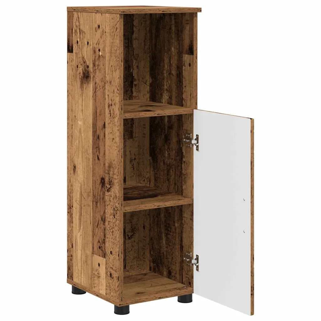 Set di mobili per il bagno con porta 3 pcs Legno vecchio