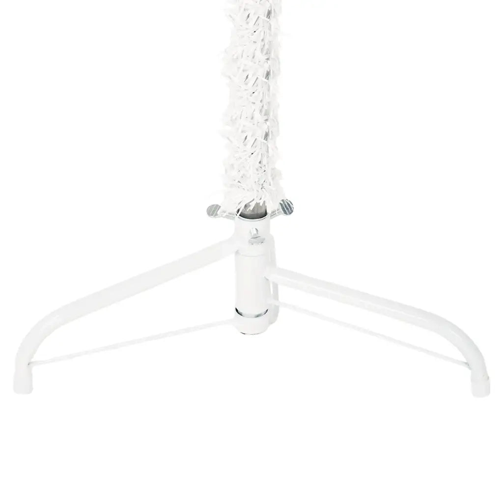 Albero Natale Artificiale Sottile a Metà Supporto Bianco 150 cm 344565