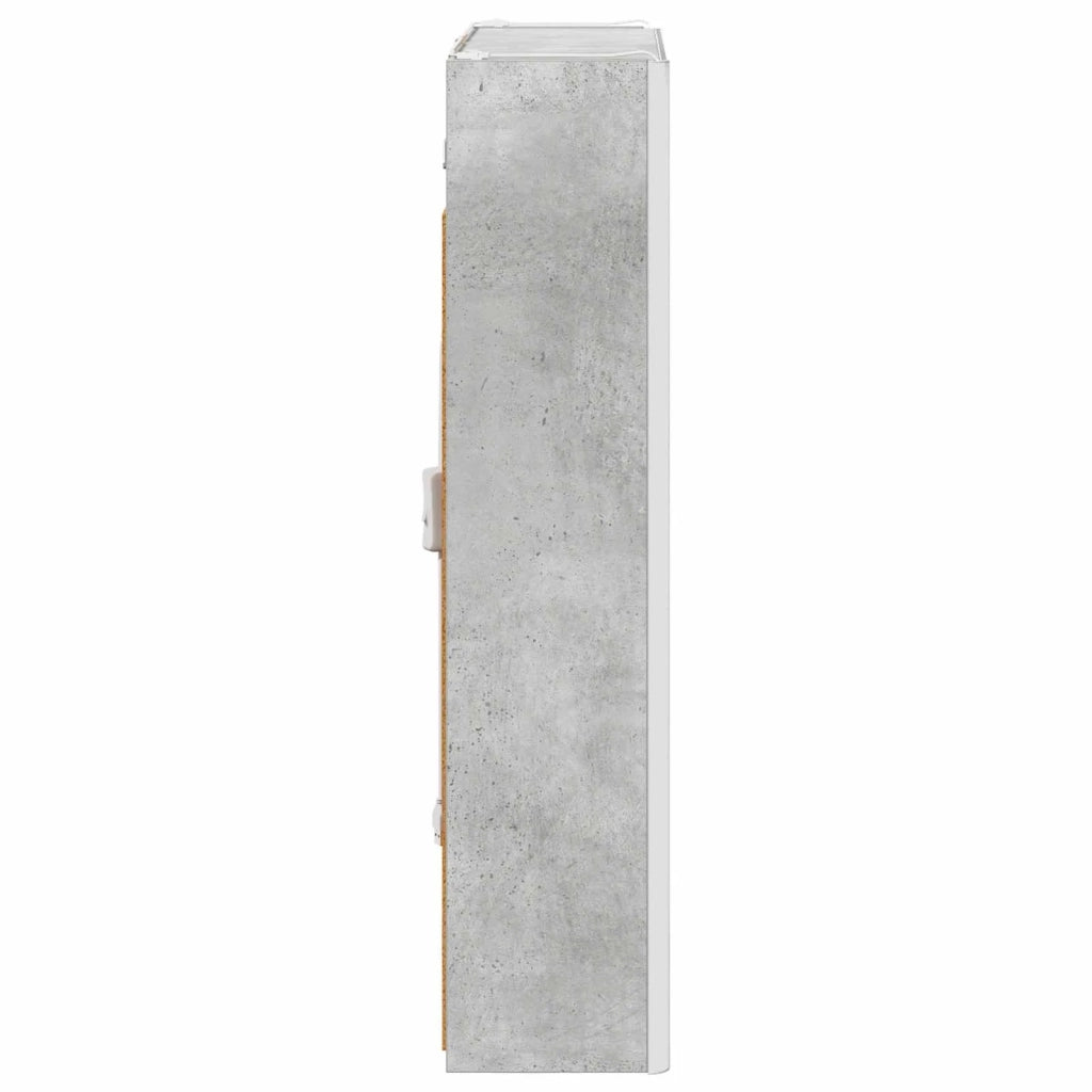 Mobiletto per specchio da bagno Grigio cemento 889234