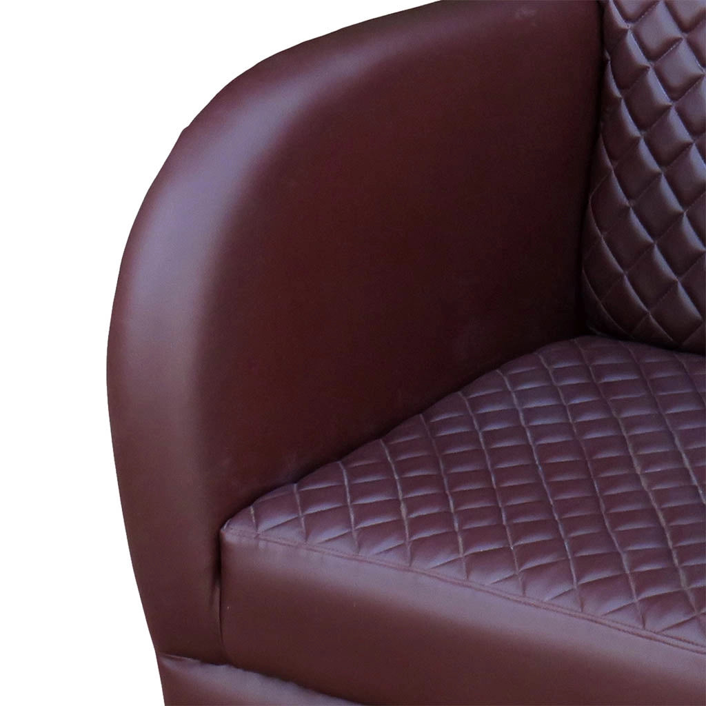 Poltrona in similpelle marrone 83x90x87h