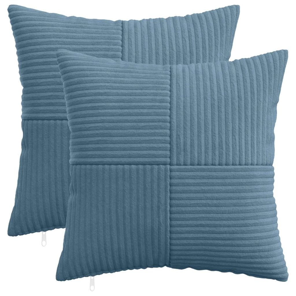 Federa 2 pcs ALMELO Blu 50 x 50 cm corduroy 914908