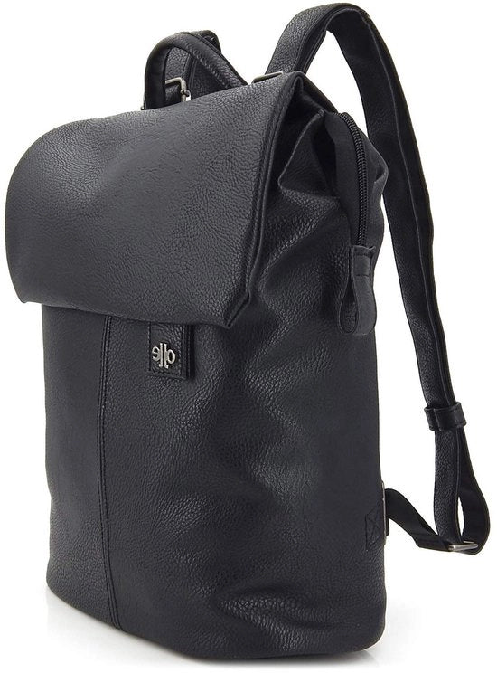 Borsa elegante per donne e ragazze – Zaino città in pelle imitativa – Piccola borsa da scuola (nero)