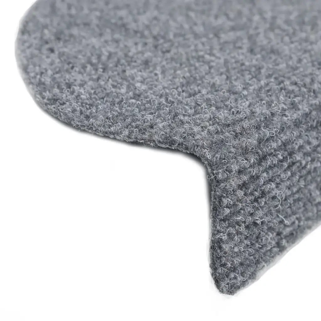Tappetini per scale autoadesivi 30 pz 56x17x3 cm Grigio chiaro semicircolari 3365682