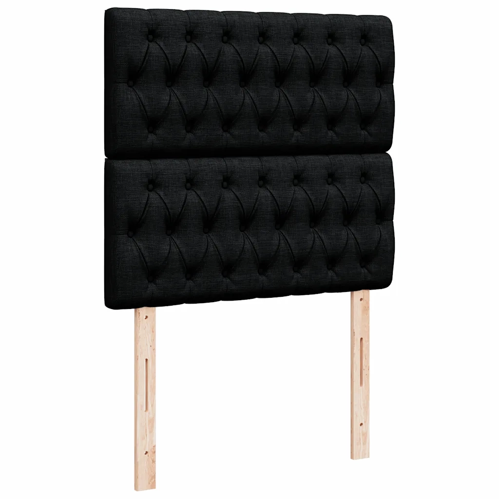 Giroletto a Molle con Materasso Nero 80x200 cm inTessuto 3294192