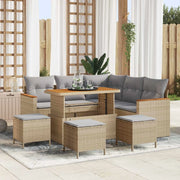 Set Divano da Giardino 9 pcs Beige polyrattan 3362922