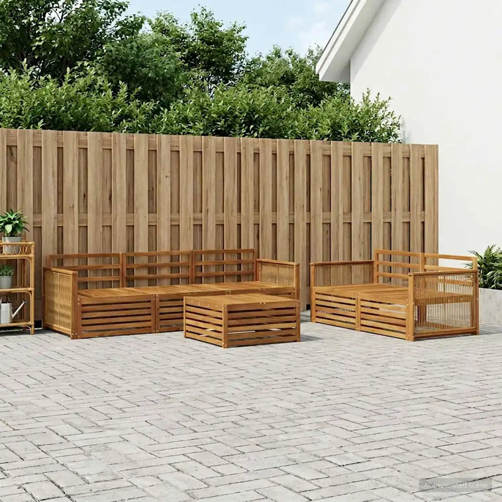 Set di divani da esterno 6 pcs Naturale 3383027