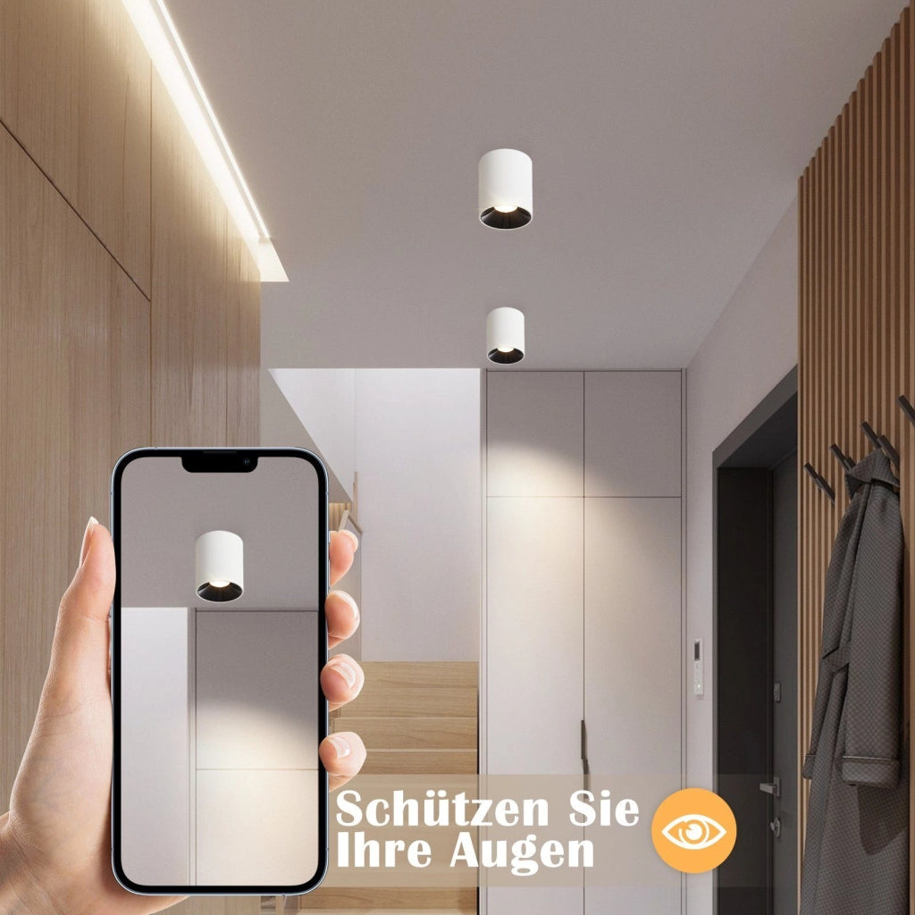 ZMH Faretto da soffitto LED da superficie 7W bianco caldo