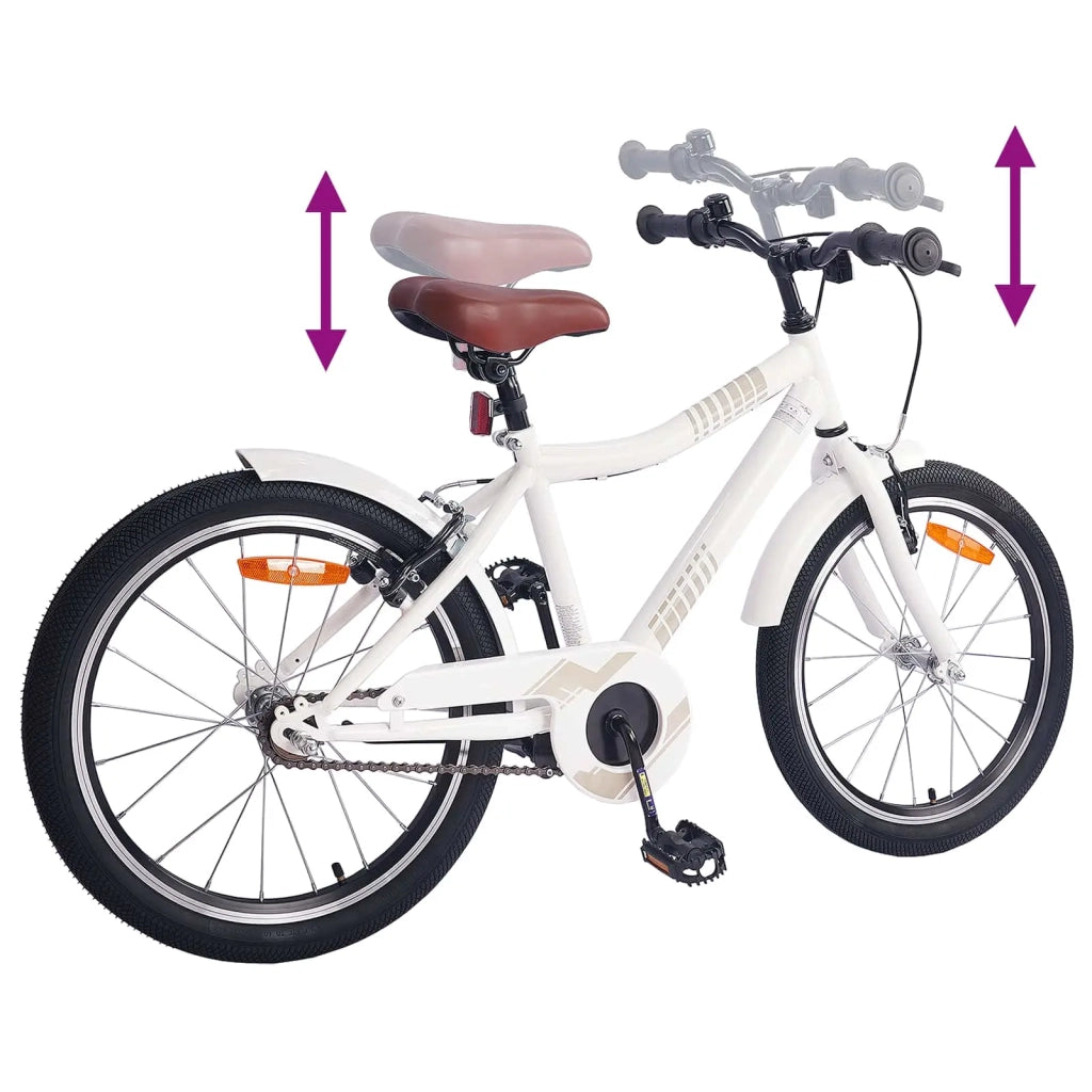 Bicicletta per Bambini 24 Pollici per 8-12 anni bianco 42009557