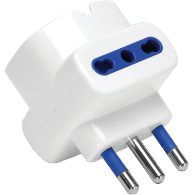 ADATTATORE TRIPLO 16A-16A+SCHUKO AIGOSTAR - BIANCO 2P+T- 10 pezzi