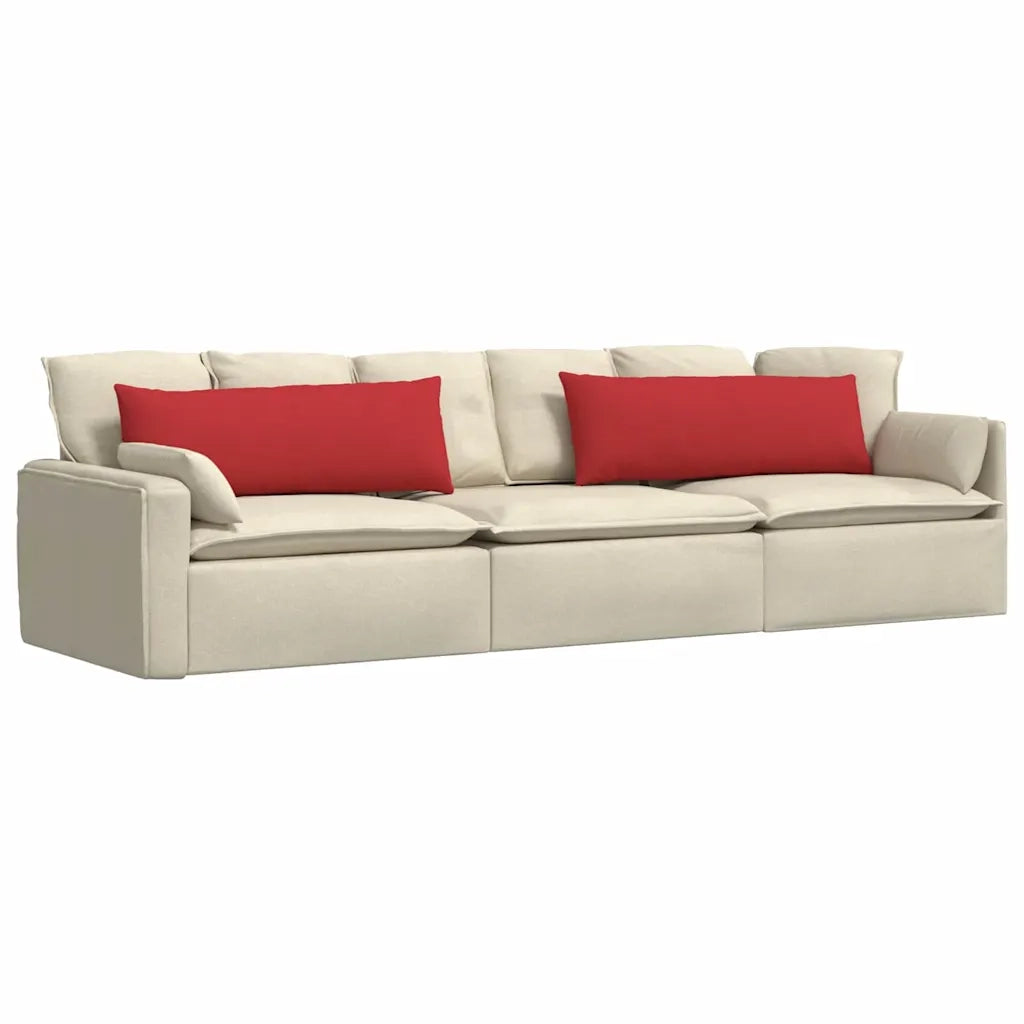 Cuscini da Divano 2 pz | Cuscini per sedie Rosso 120 x 40 cm Tessuto