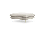 Cosmopolitan Design - Pouf "Vienna" in tessuto strutturato beige chiaro 
