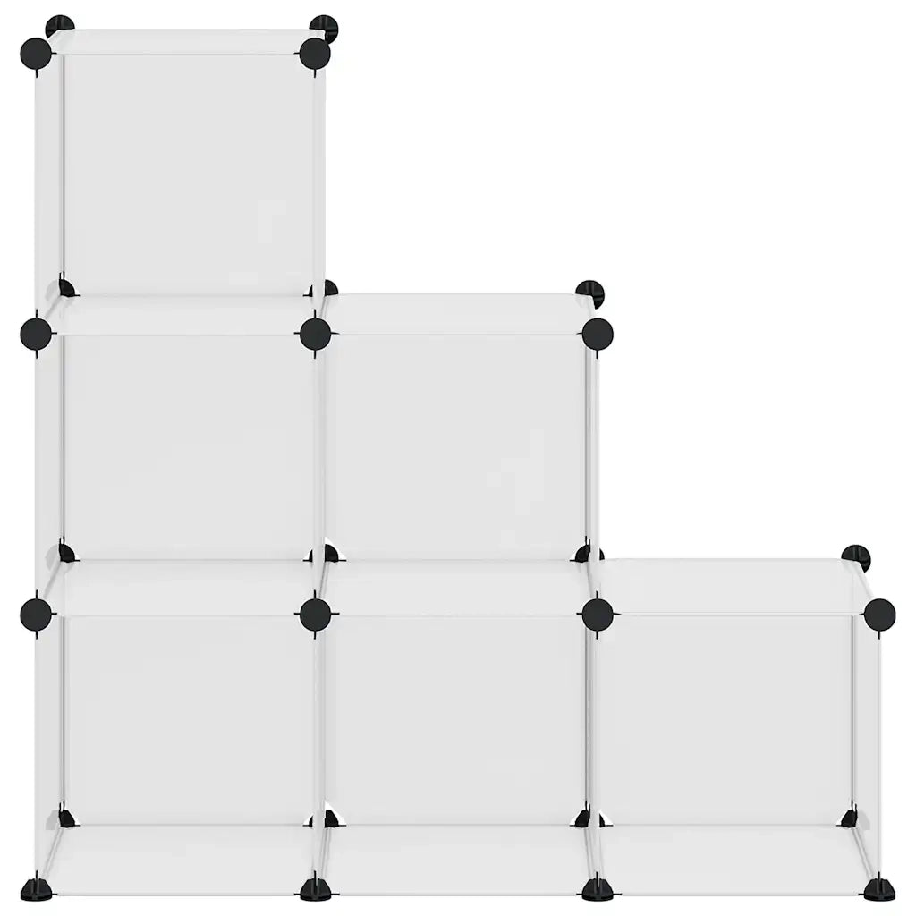 Organizzatore Portaoggetti con 6 Cubi Trasparenti in PP 340552