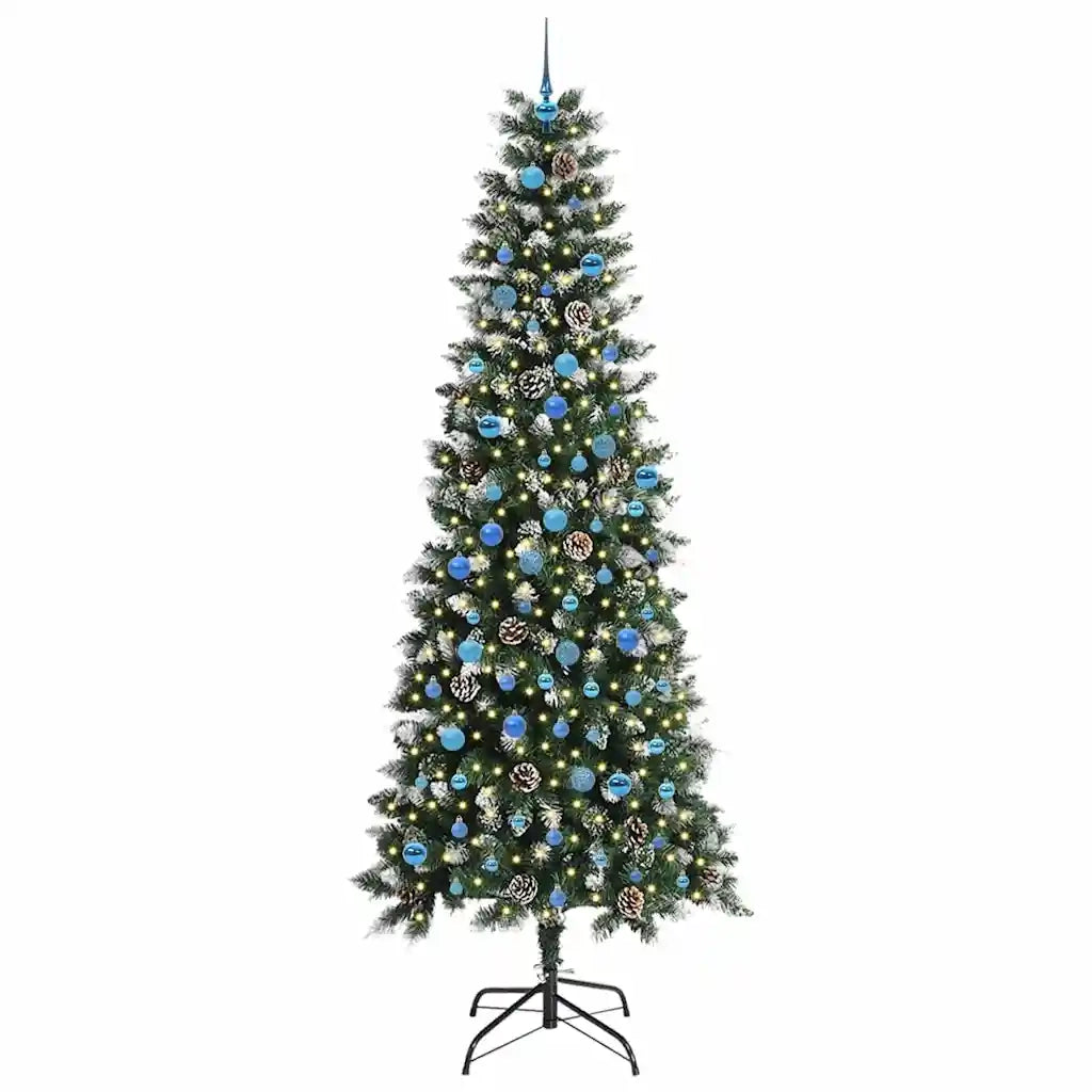 Albero di Natale artificiale con 300 LED Verde 240 cm