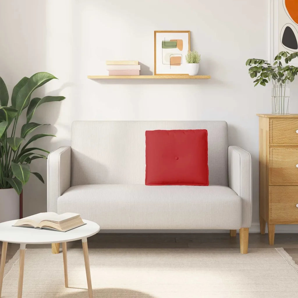 Cuscino per Schiena | Cuscino dorsale Rosso 50 x 19 x 45 cm Tessuto