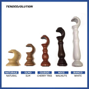 Coppia di Supporti per Bastone Tende in Legno, Diametro 35mm, Colore Naturale, Lunghezza 30cm, 100% Legno di Alta Qualità, Made in Italy