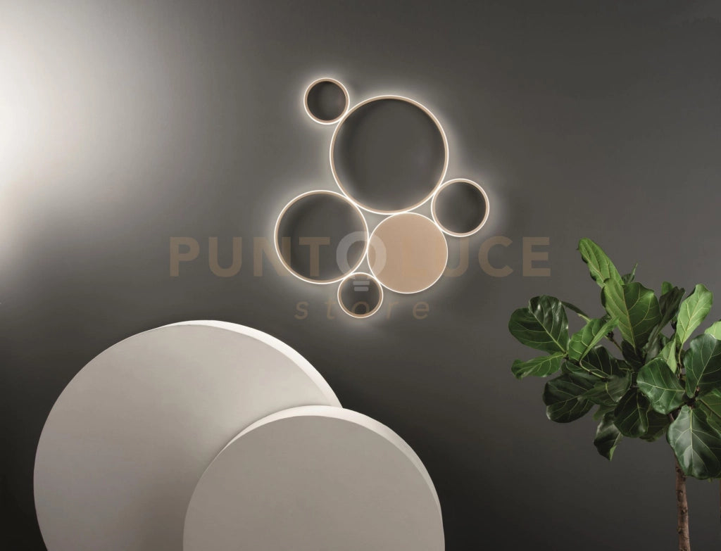 PLAFONIERA POIS ORO 4000k 5957lm 68w DIMMERABILE L.84CM