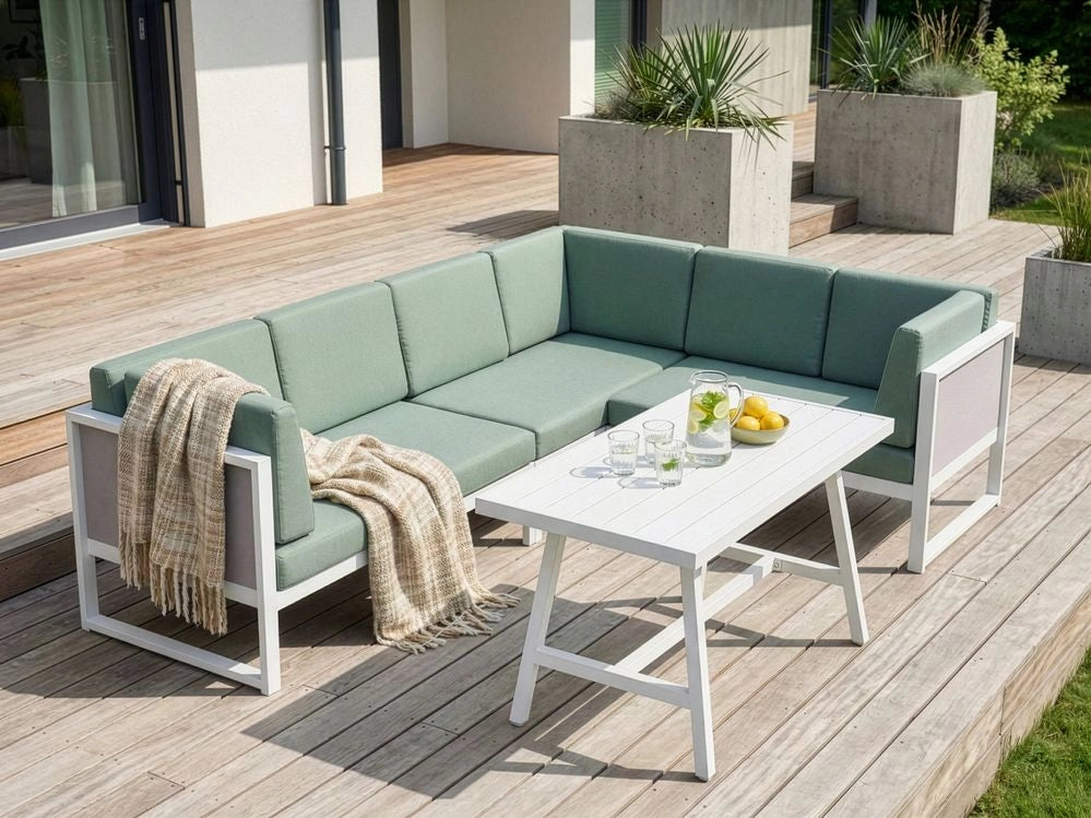 Set di Copricuscini per giardino verde resistente ai raggi UV con cerniera