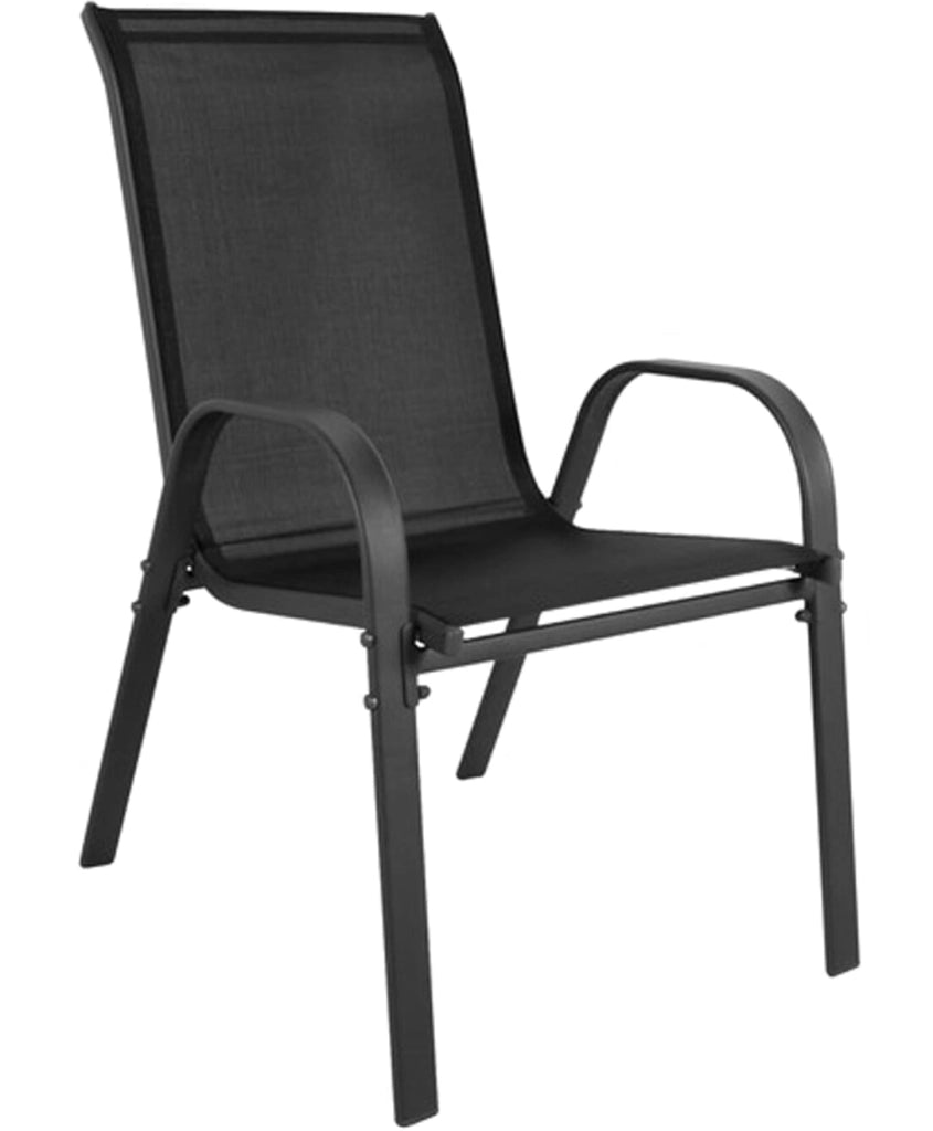 VALORA Modern SOFIA Chair - Set da 4 sedie da giardino, patio e balcone nere