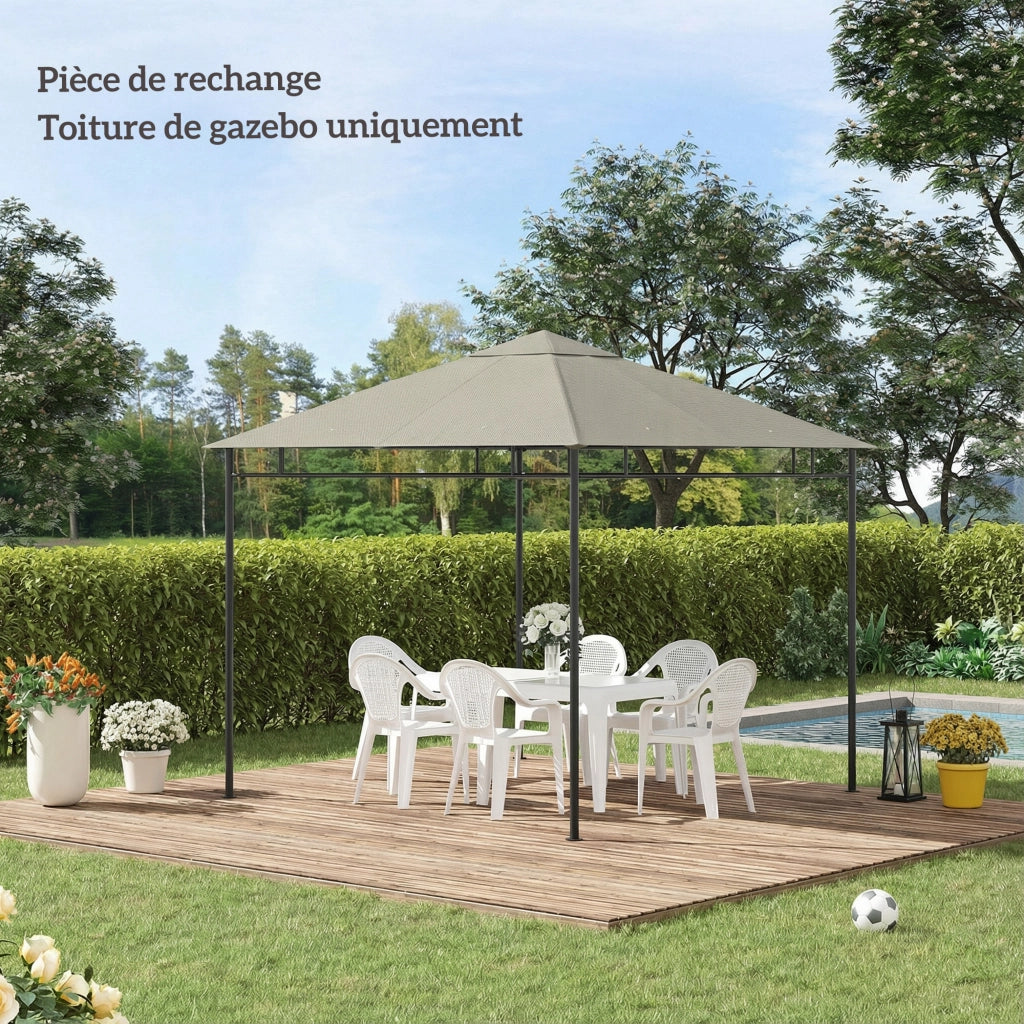 Tenda da giardino ¨C Minimal ¨C Polyester grigio 3x3 m