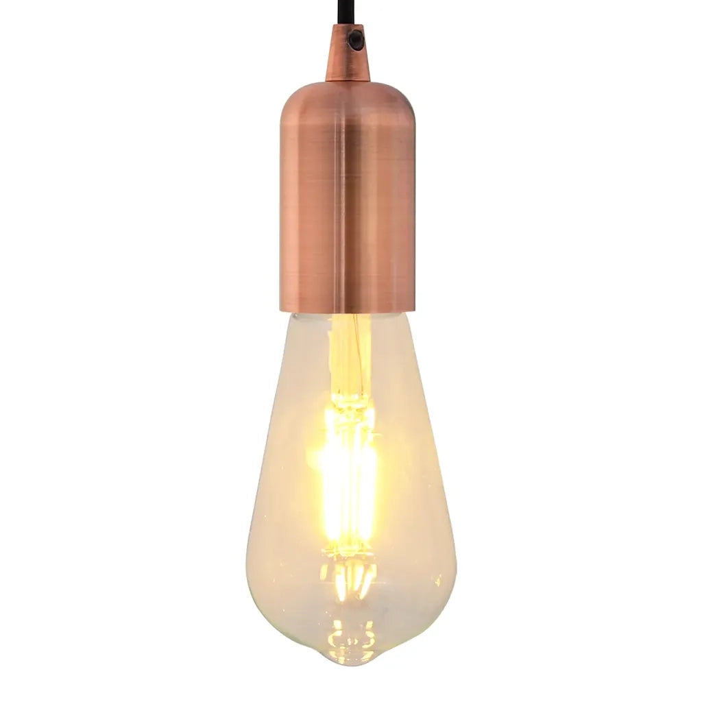 Portalampade 2 pz Rosso Bronzo E27 4106529