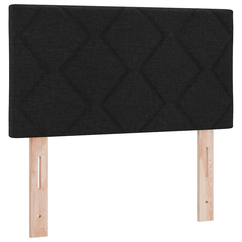 Letto a molle con testiera Nero 80 x 200 cm Tessuto 3338722
