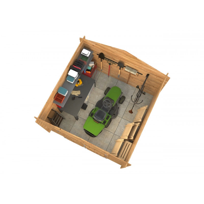 Casetta in legno Rita 300x300 cm impregnato autoclave pareti 28 mm  Esterni da Vivere