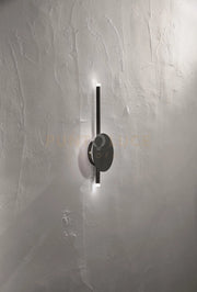 APPLIQUE JAMES A LED NERO 3000k 560w 16w DIMMERABILE D.15CM H. 40CM
