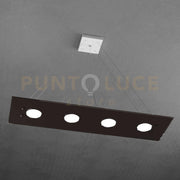 PATH SOSPENSIONE 4 LUCI ATTACCO GX53 RETTANGOLARE MARRONE