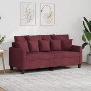 Divano a 2 Posti-Sofa 2 Posti Rosso Vino 140 cm in Tessuto 283519