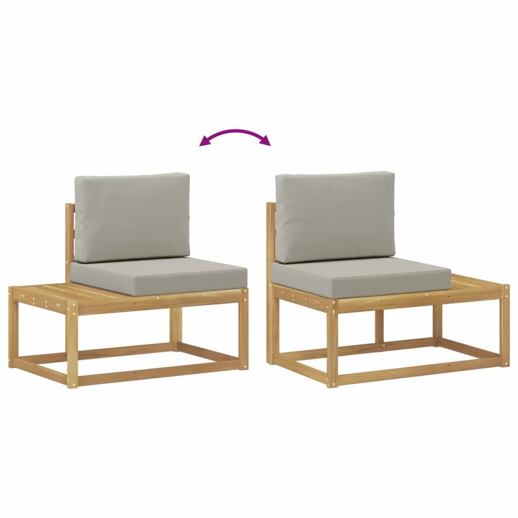 Set di divani da esterno con cuscino 7 Pezzo Bianco 3388200