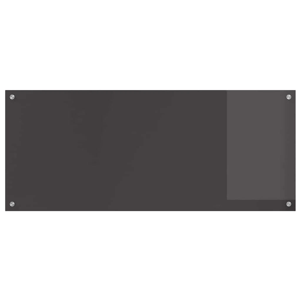 Set di 2 paraschizzi moderni per cucina 120 x 50 cm in vetro temperato grigio scuro resistente al calore e durevole 02_0056275