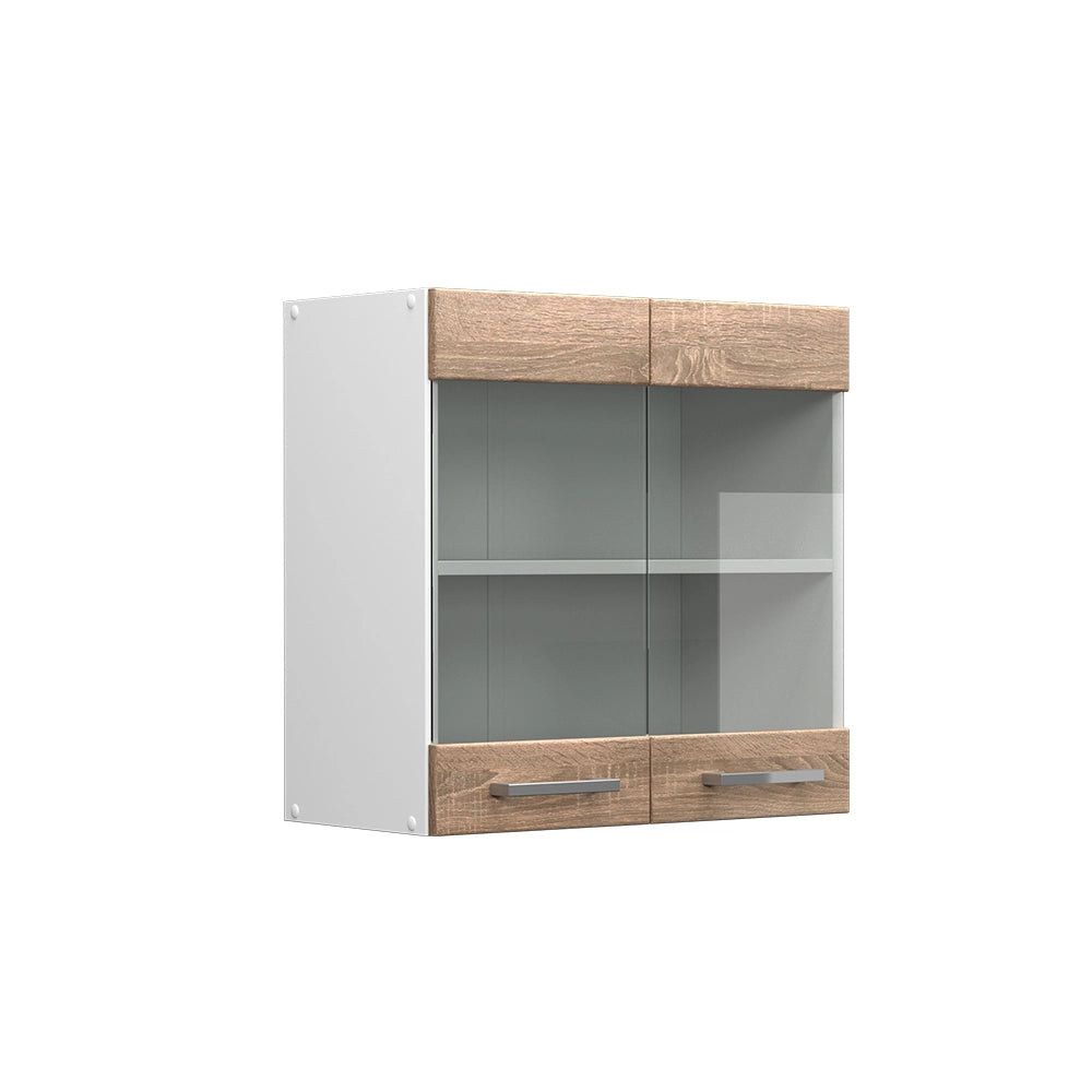 Mobile da cucina in vetro R-Line Sonoma/Bianco 60 cm Vicco