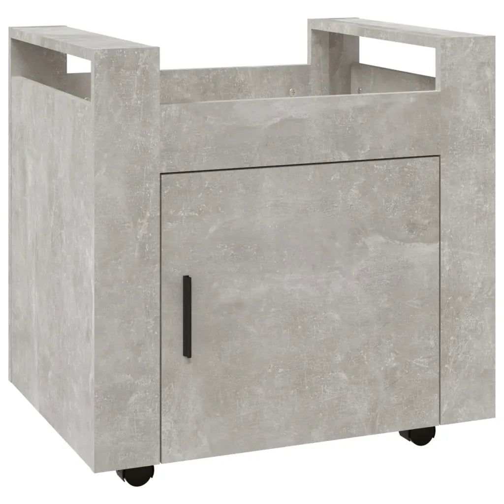 Carrello Scrivania Grigio cemento 60x45x60 cm Legno Multistrato CFW7409642