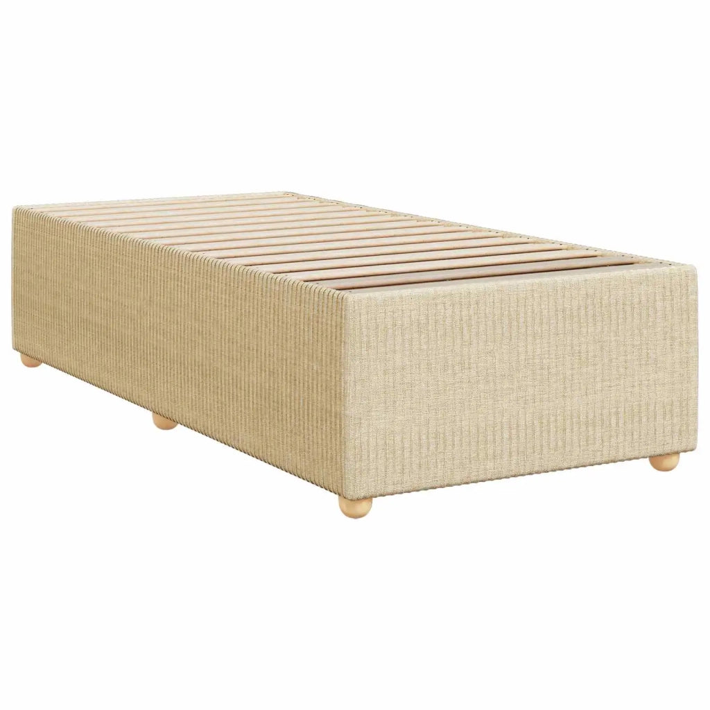 Letto box spring con materasso Crema 80 x 200 cm Tessuto 3452811