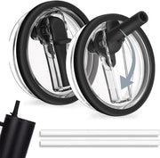 Coperchi per bicchieri 100 ml - 2 pezzi - Riciclabili e impermeabili - Inclusi spilli - Nero