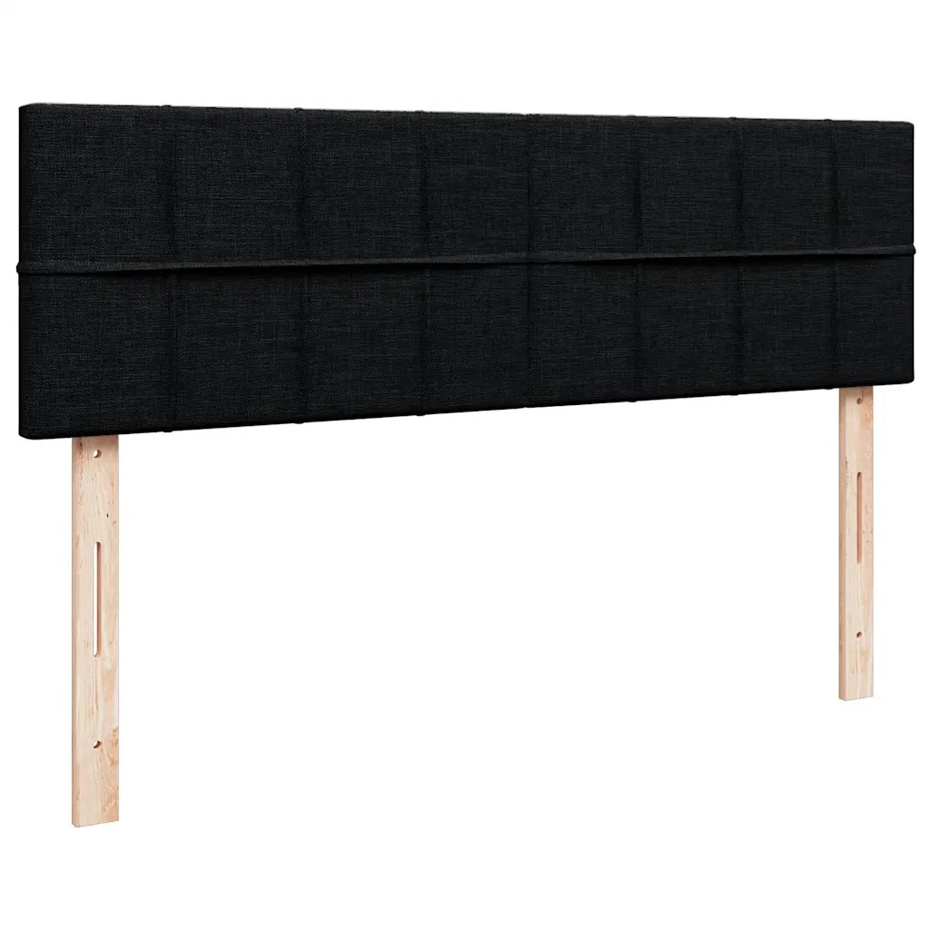 Pouf Letto con Materasso Nero 140x200 cm in Tessuto 3311465