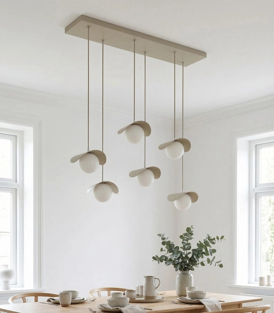 Lampada sospesa RITUAL 6xG9 beige bianca Emibig