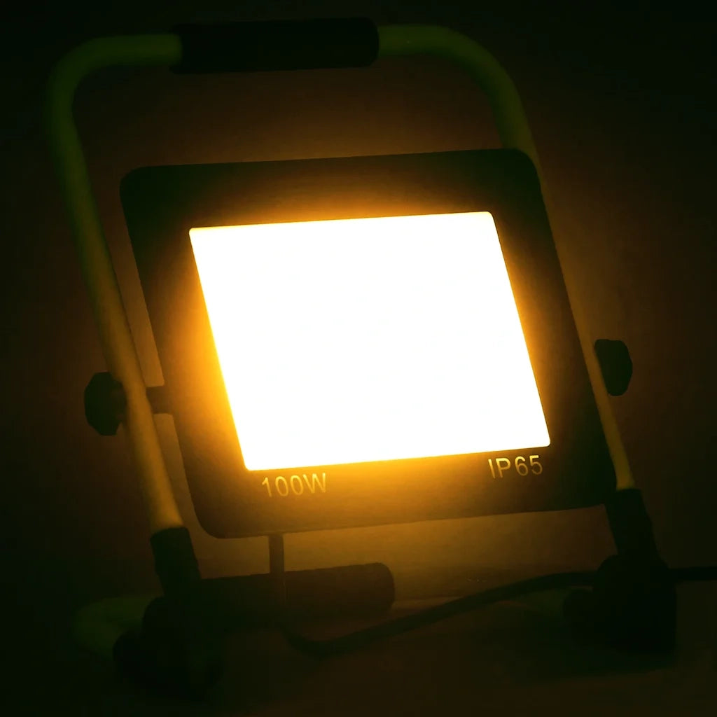 Faretto a LED con Maniglia 100 W Bianco Caldo 149637