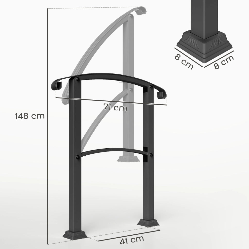 Barandilla per Scale ¨C Minimal ¨C Nero 71 cm