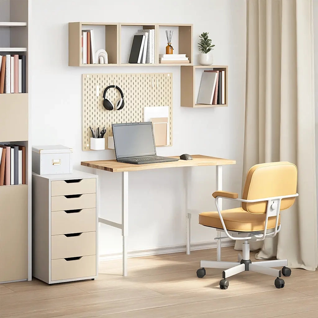 Piano Tavolo | Superficie Tavolo | Piano Scrivania 100x50x2,5 cm Rovere Massello Non Trattato