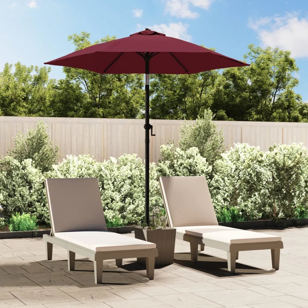 Ombrello | Parasolne Rosso Borgogna 200x224 cm in Alluminio