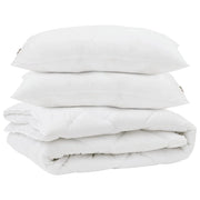 Piumone | Duvet con cuscino 3 pz Bianco Microfibra