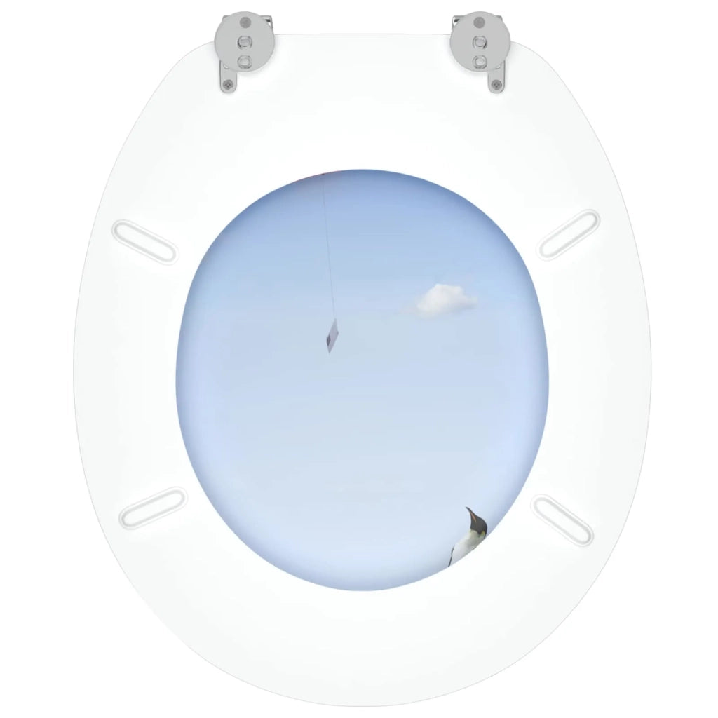 Sedile per toilette con chiusura morbida Blu 44 x 38 cm 42027209