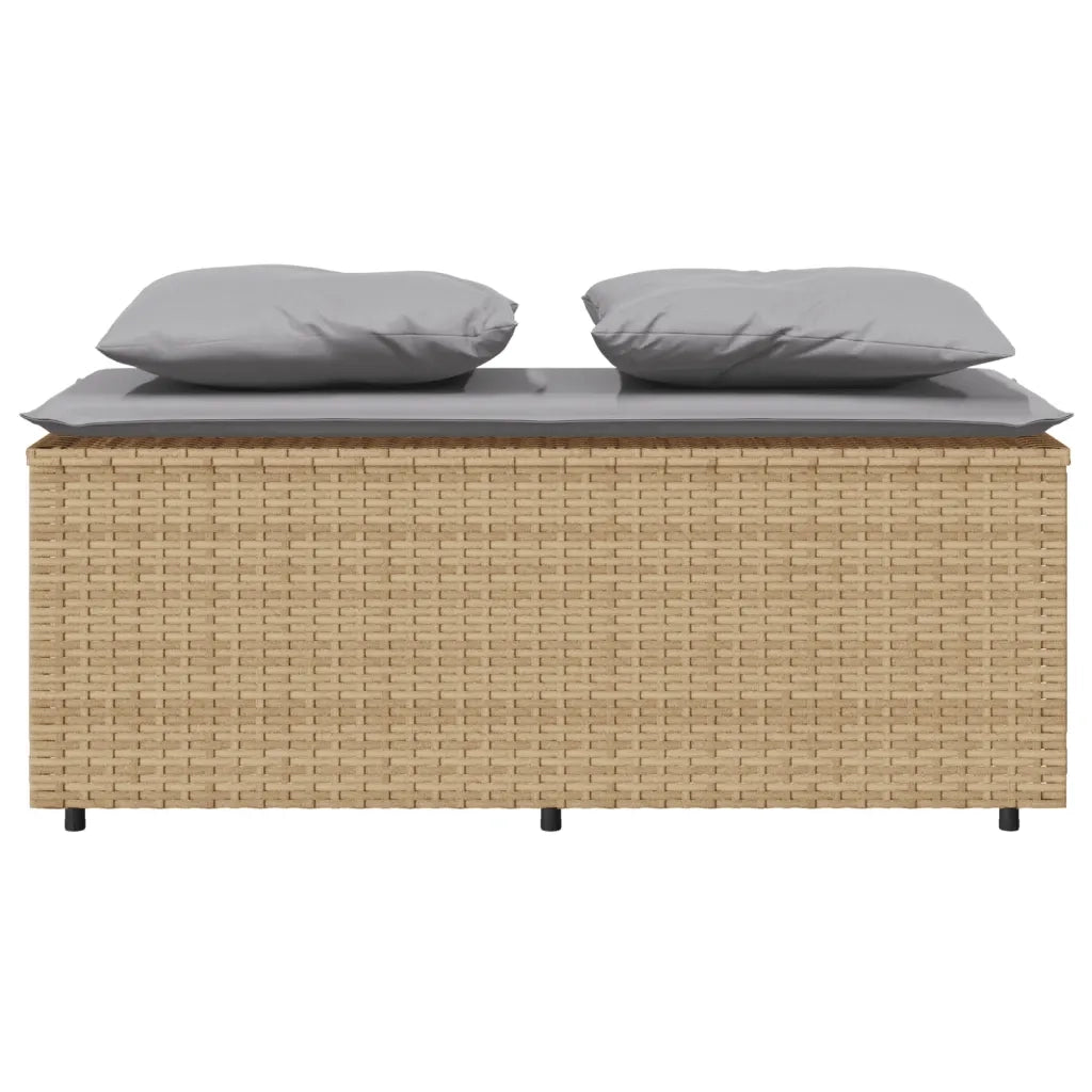 Set da Pranzo da Giardino 3 pz con Cuscini Beige in Polyrattan 4003905