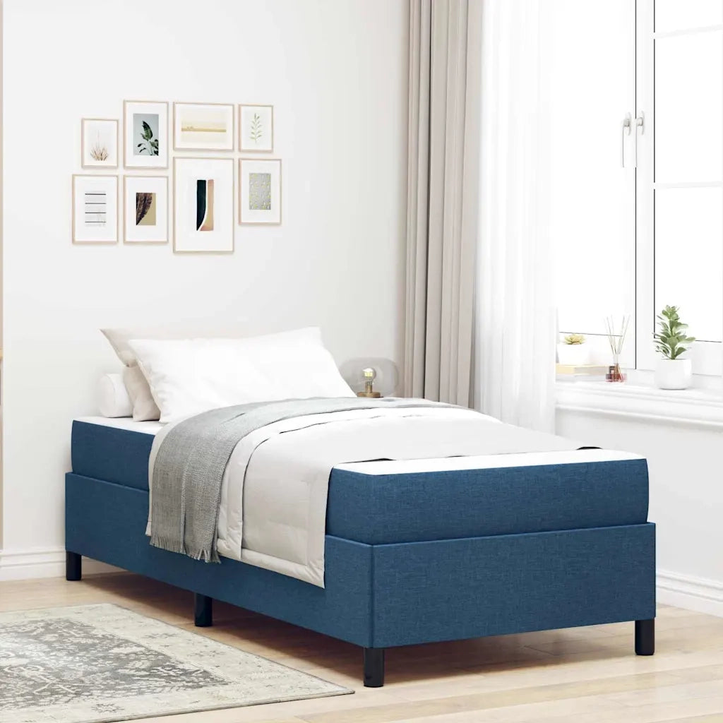 Letto a molle Blu 80 x 200 cm Tessuto