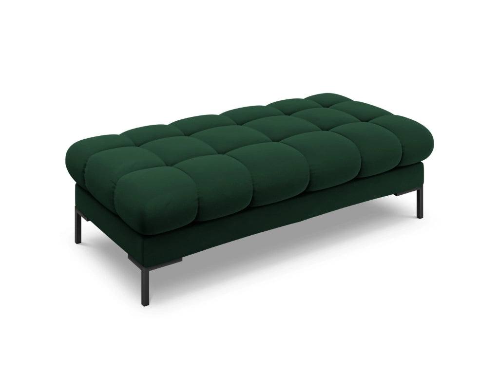 Cosmopolitan Design - Panca "Bali" 2 posti in velluto verde bottiglia 