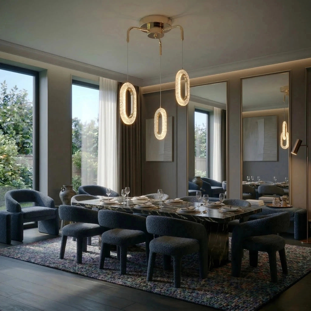 Lampada Led A Sospensione Da Soffitto G173-3cp Gold