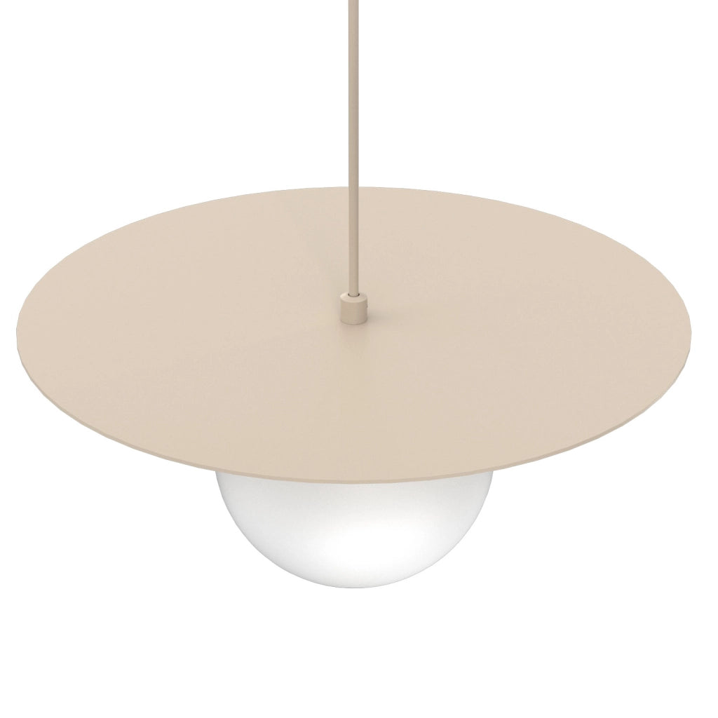 Lampada a sospensione sferica Flat 1xE27 beige Luminex