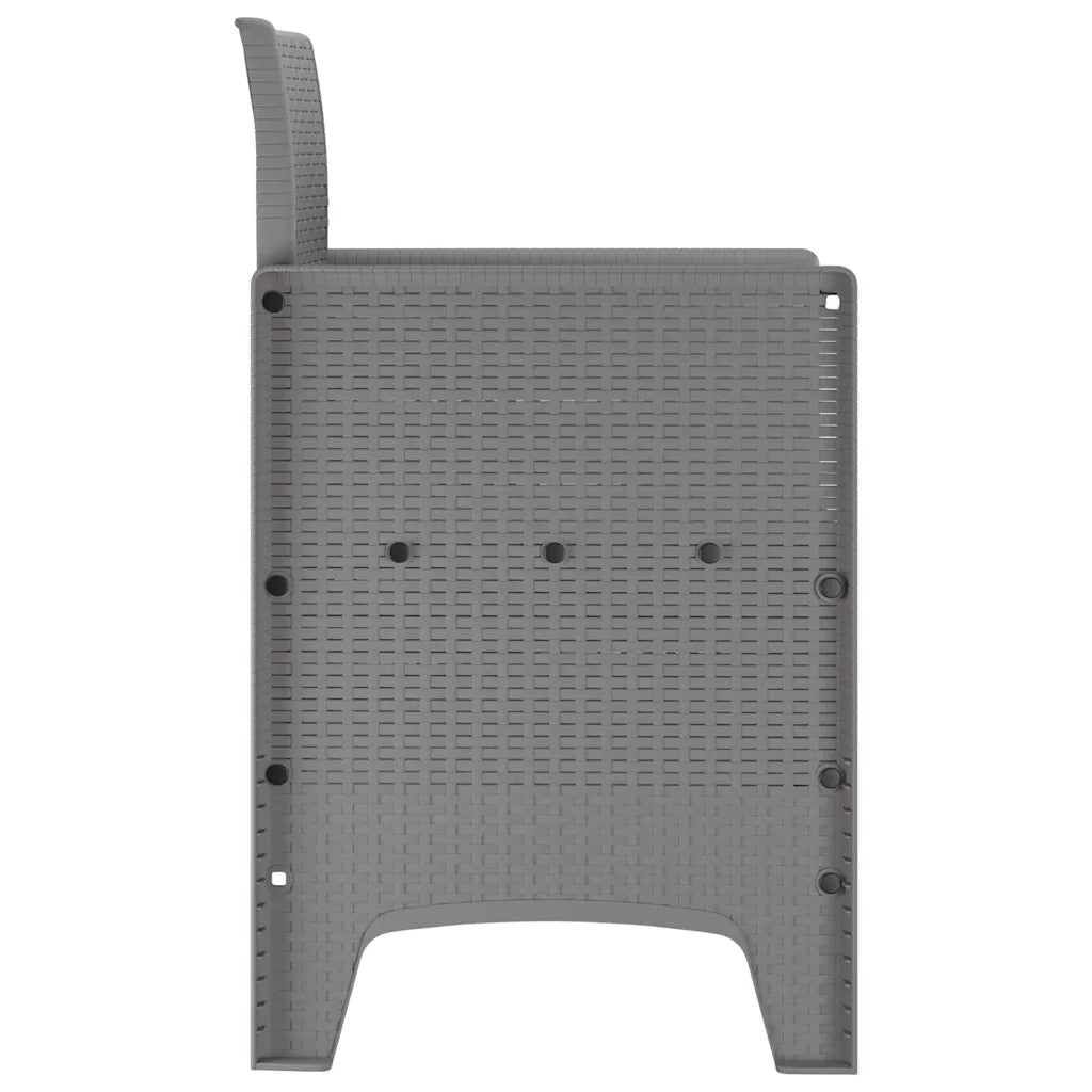 Sedia da Giardino 4 pcs Grigio chiaro 53 x 49 x 85 cm 847487