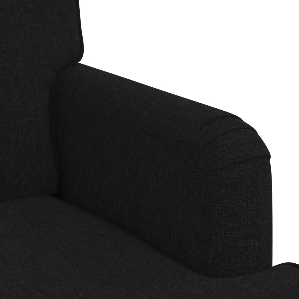 Set di divani 2 pcs Nero 201 x 80 x 85 cm Tessuto 3407606